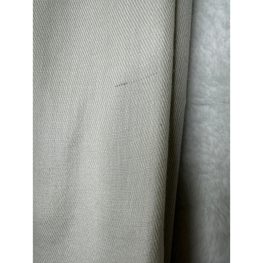 Quince Scarf Womens OS Cream Cashmere Silk Blend Frayed Edge Luxury Wrap - Picture 3 of 6